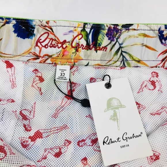 Robert Graham NWT Swim Trunks 32 Car Theme - Picture 4 of 8